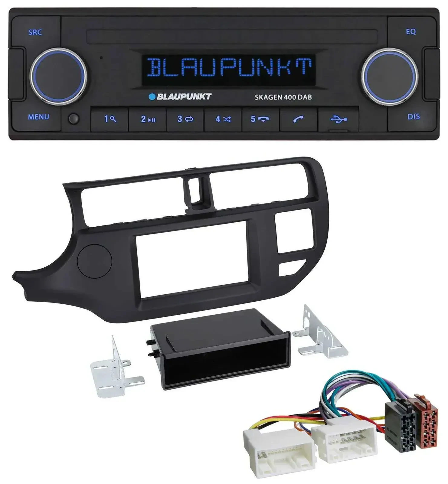 Blaupunkt DAB USB Bluetooth MP3 Autoradio für Kia Rio (UB 2011-2014) schwarz