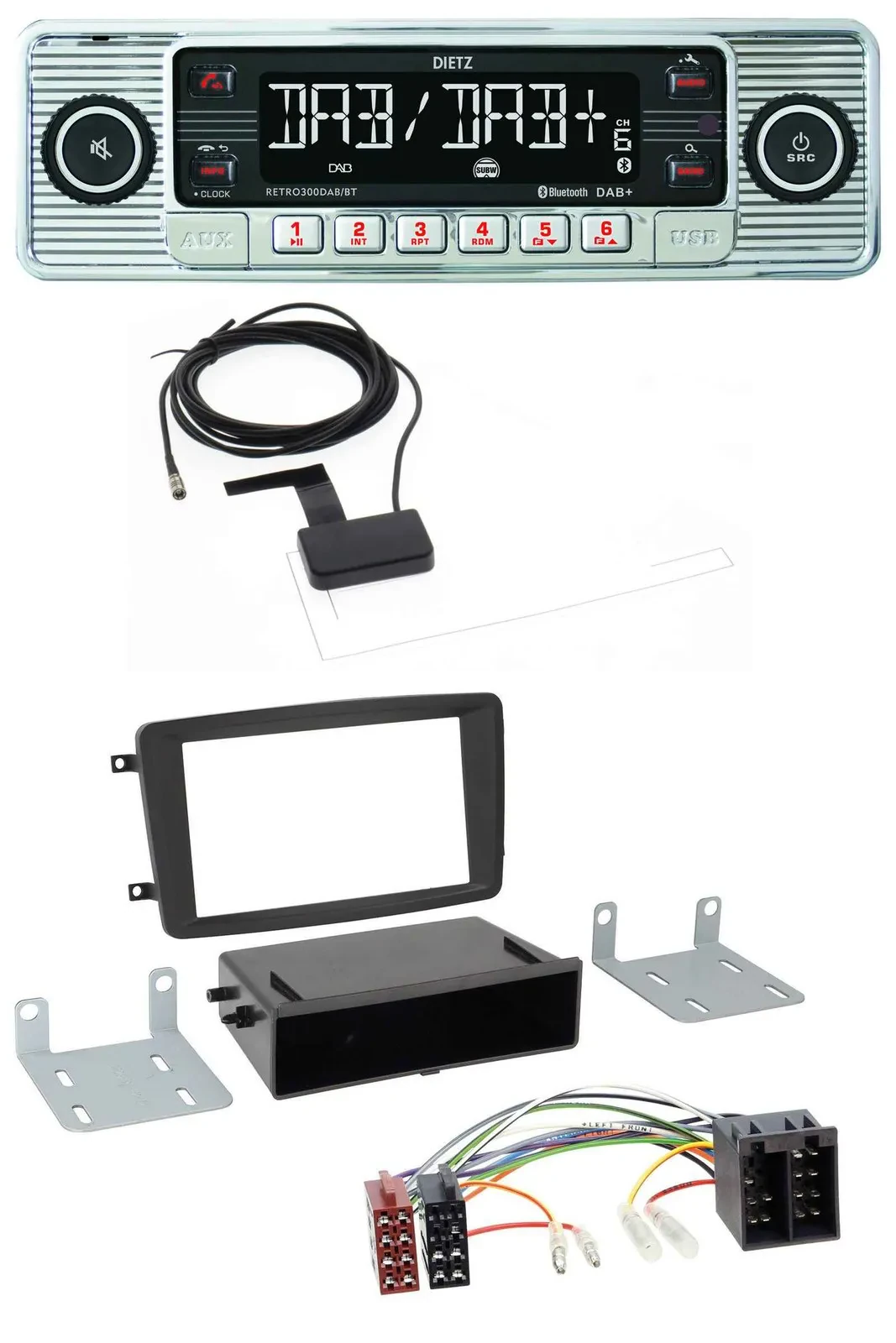 Автомагнитола для Mercedes C‑Class, CLK, Vito, Viano Dietz Bluetooth, USB, MP3, DAB