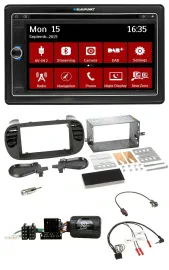 Blaupunkt Lenkrad DAB TMC 2DIN USB Bluetooth Navigation für Fiat 500 08-15 soft