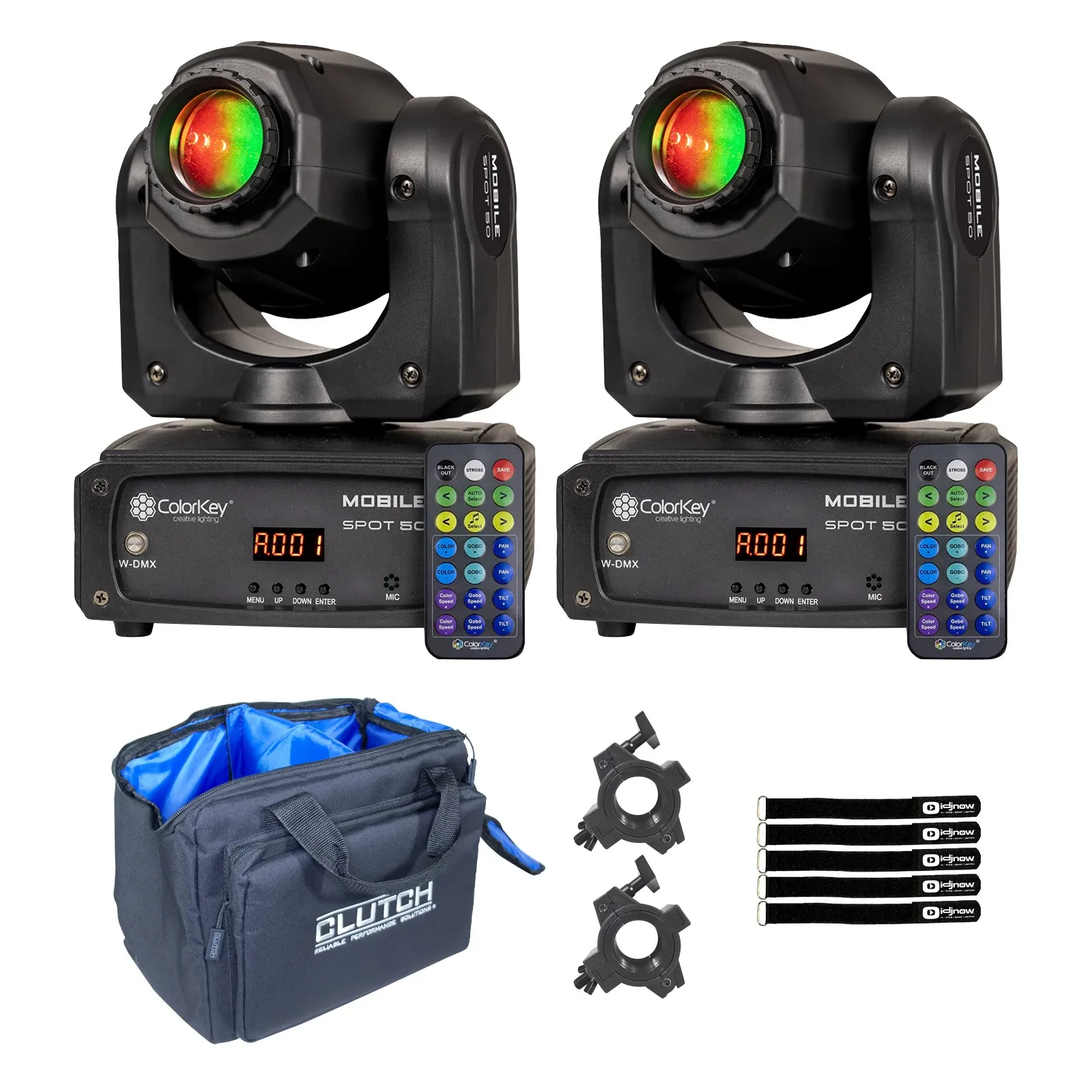 ColorKey CKU-6100 Mobile Spot 50 Moving Head Spot 2-Pack with Bag