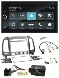 Blaupunkt 2DIN Lenkrad TMC Bluetooth USB DAB Navigation für Hyundai Santa Fe 4 S
