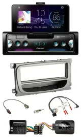 Автомагнитола Pioneer USB Bluetooth DAB для Ford C‑Max/Focus/Galaxy (с 2007), с поддержкой кнопок на руле