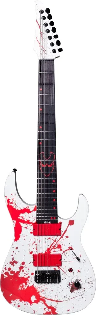 LEGATOR Ninja Custom Slaughter 7-String, Blood/White