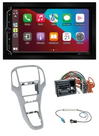 ESX 2DIN DAB USB MP3 Bluetooth Autoradio für Opel Astra J ab 2009 Platinsilber