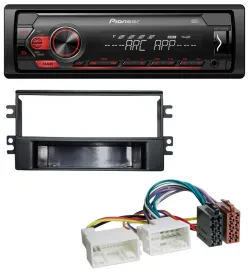 Pioneer DAB 1DIN MP3 AUX USB Autoradio für Kia Carens (ab 2007)