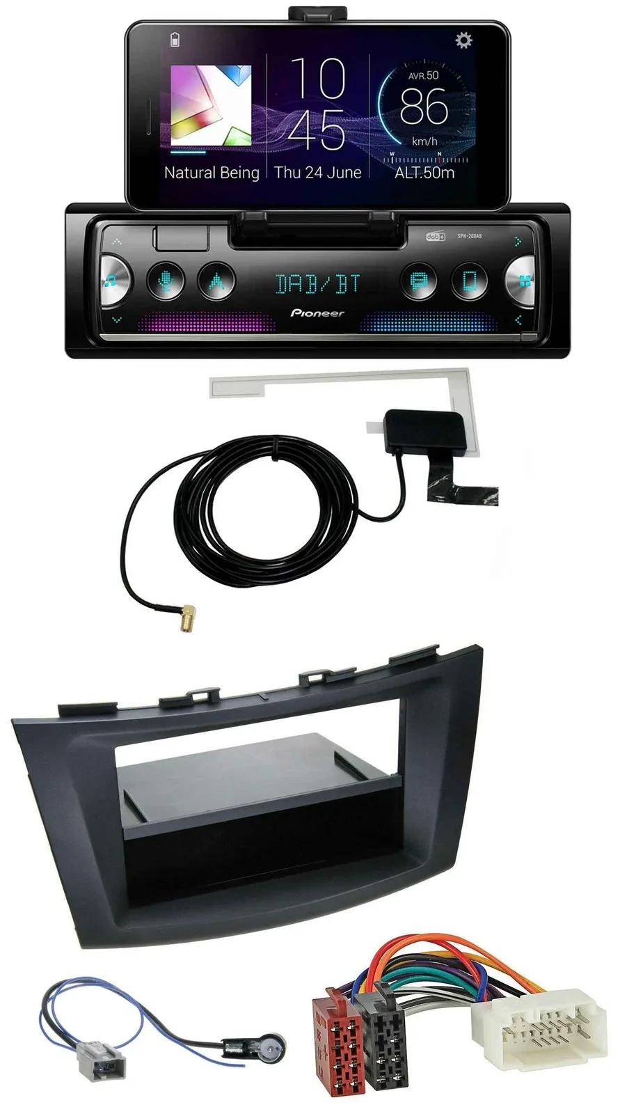 Pioneer DAB Bluetooth MP3 USB Autoradio für Suzuki Swift (FZ/NZ, ab 2010)