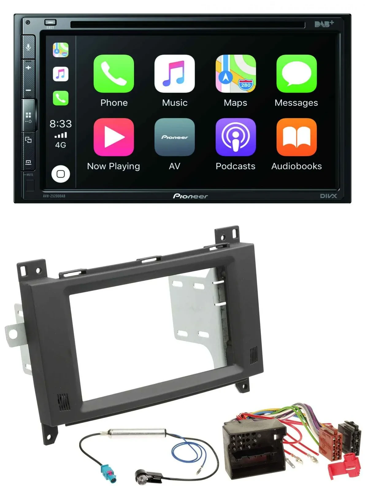 Pioneer DVD 2DIN MP3 DAB Bluetooth USB Autoradio für Mercedes Vito Viano 06-14 R