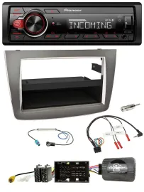 Автомагнитола Pioneer Bluetooth USB DAB для Alfa Romeo MiTo 2014–2018, совместима с кнопками на руле, серебристая