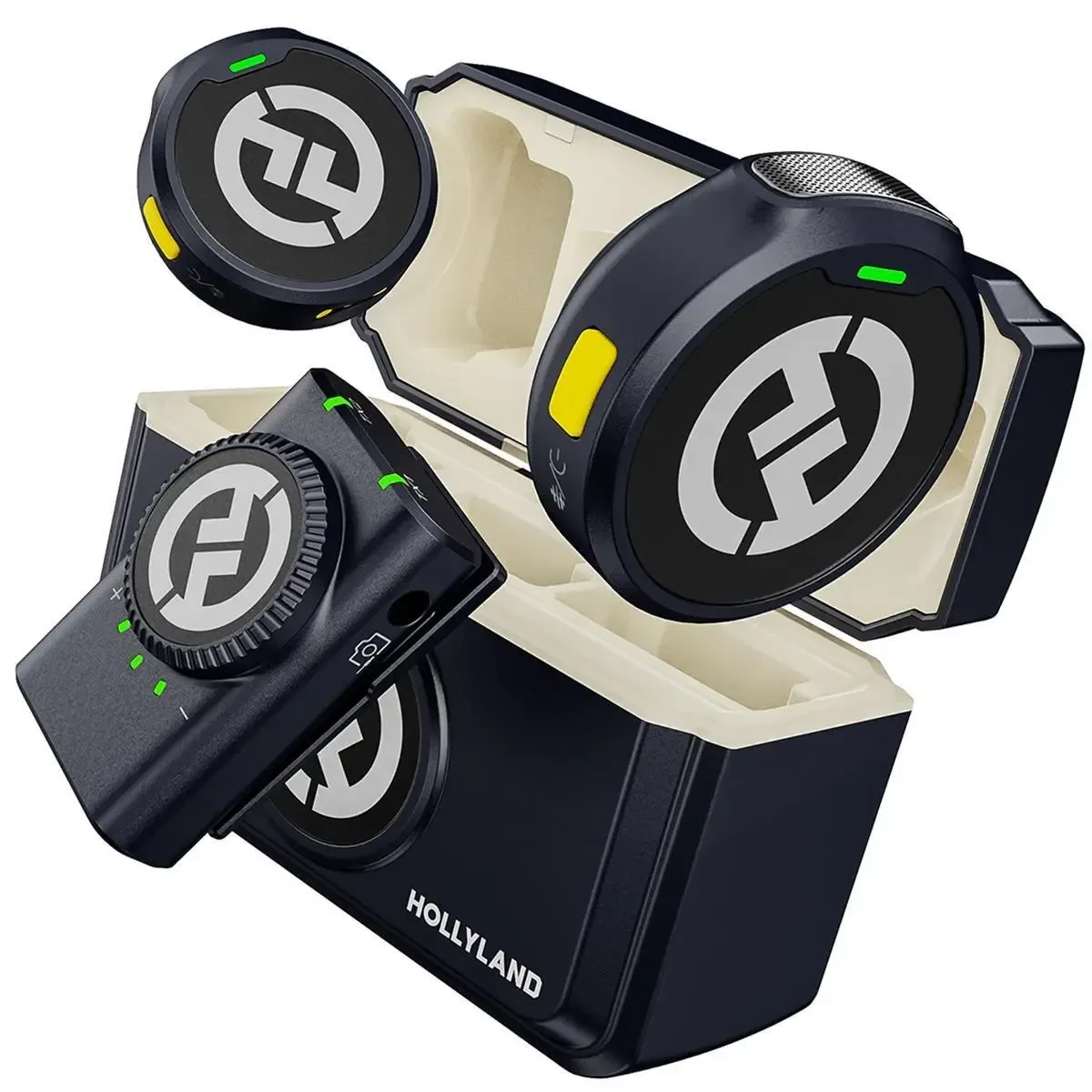 Микрофонная радиосистема для камеры Hollyland LARK M2 2.4GHz, петличная, для 2 человек, цвет угольный