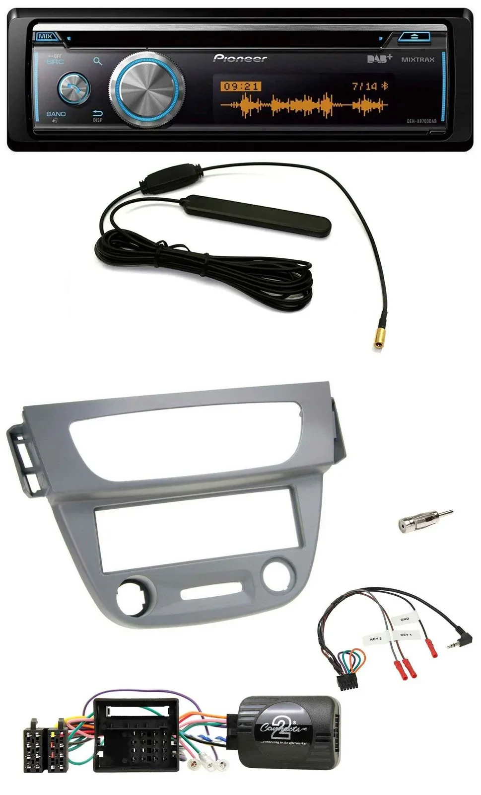 Автомагнитола Pioneer CD/USB/Bluetooth/DAB для Renault Megane III (2009–2012)