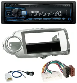 Alpine USB Bluetooth DAB MP3 Autoradio für Toyota Yaris (11-14) - silber