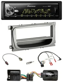 Автомагнитола Pioneer Bluetooth, USB, DAB, поддержка управления с руля для Ford C‑Max/Focus/Galaxy (с 2007)