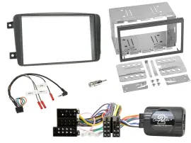 Einbauset Lenkradadapter Doppel DIN Autoradio für Mercedes C W203 00-04 Kit Lenk