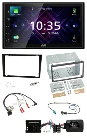 JVC DAB 2DIN Lenkrad Bluetooth USB Autoradio für Opel Corsa C schwarz