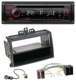 Kenwood MP3 CD USB Bluetooth DAB Autoradio für Hyundai i20 08-11 Rubber-Touch Ab