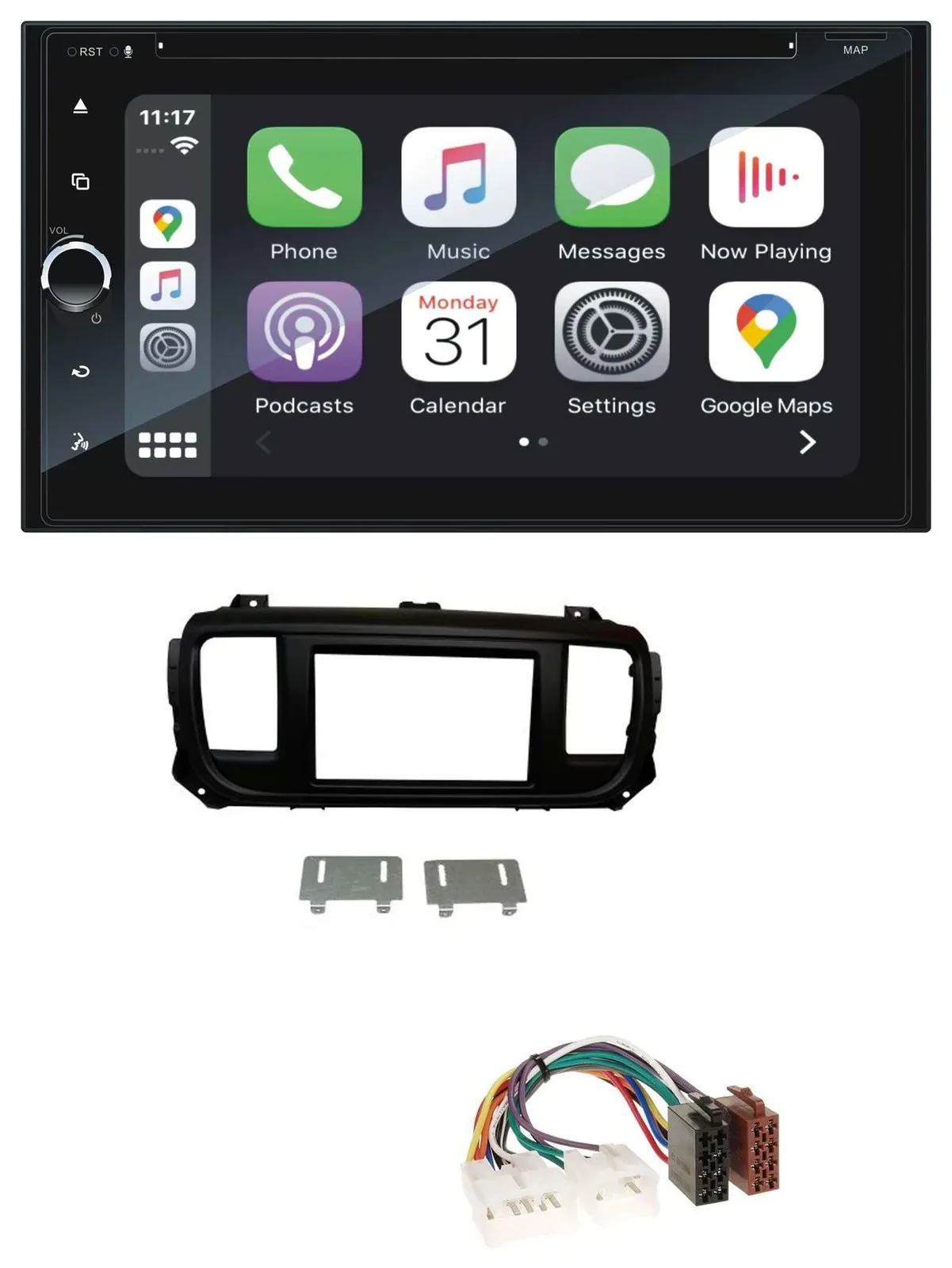 Blaupunkt 2DIN Bluetooth DAB USB DVD MP3 Autoradio für Toyota Proace Verso ab 20