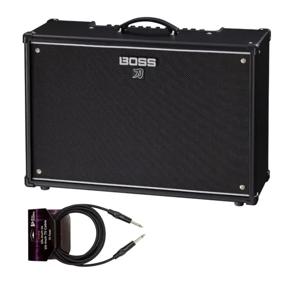 Boss KTN 212 3 Katana Gen 3 100W 2x12 Inch Combo Guitar Black Amplifier Bundle
