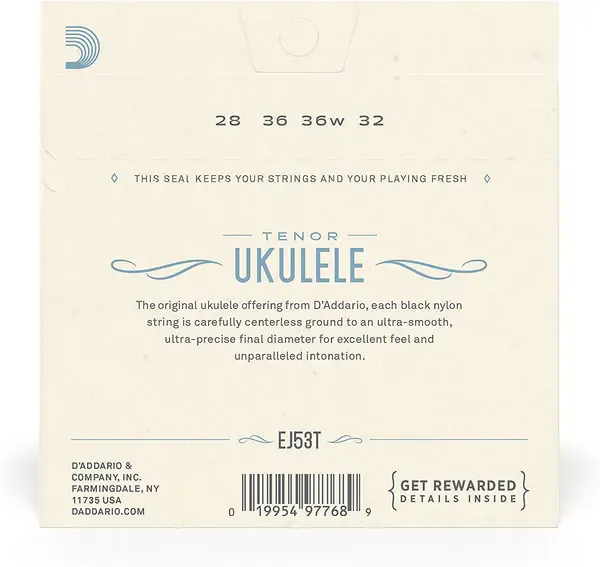 Струны для укулеле тенор D'Addario Pro-Arte EJ53T 28-36