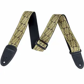 Ремень для гитары реверсивный Gretsch Alternating Penguins Strap Gold and Black