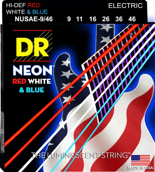 Струны для электрогитары DR Strings NUSAE-9/46 Neon 9-46