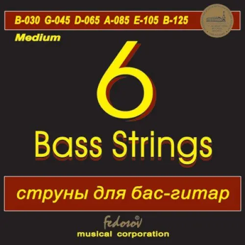Струны для бас-гитары Fedosov GB6-1 Medium 30-125