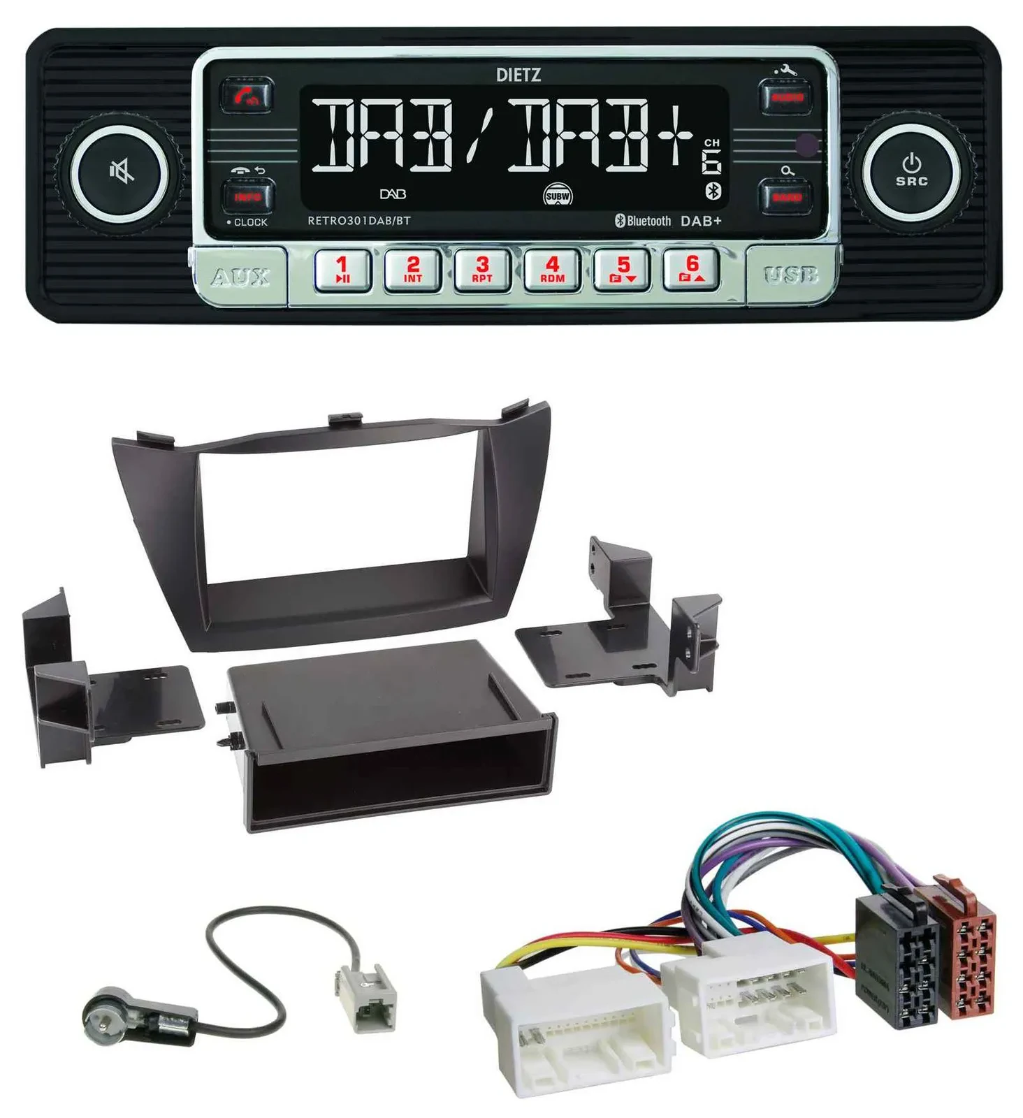 Dietz USB DAB MP3 Bluetooth Autoradio für Hyundai Tucson (2010-2015)