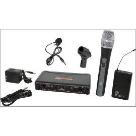Микрофонная радиосистема Galaxy Audio EDXR/HHBPV 2-канальная, ручной и петличный, Band N, черный