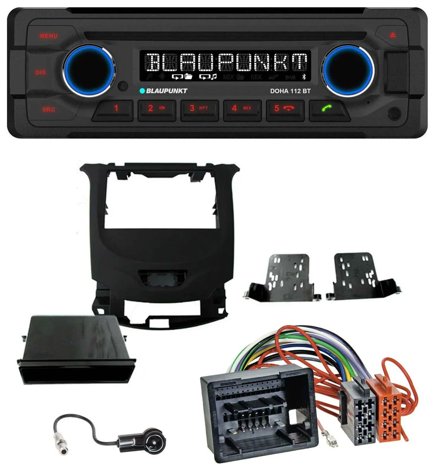 Blaupunkt AUX MP3 CD Bluetooth USB Autoradio für Chevrolet Cruze ab 2016 Klavier