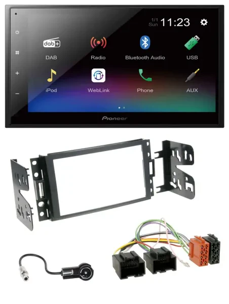 Pioneer USB Bluetooth DAB 2DIN MP3 Autoradio für Chevrolet Corvette Uplander 05-