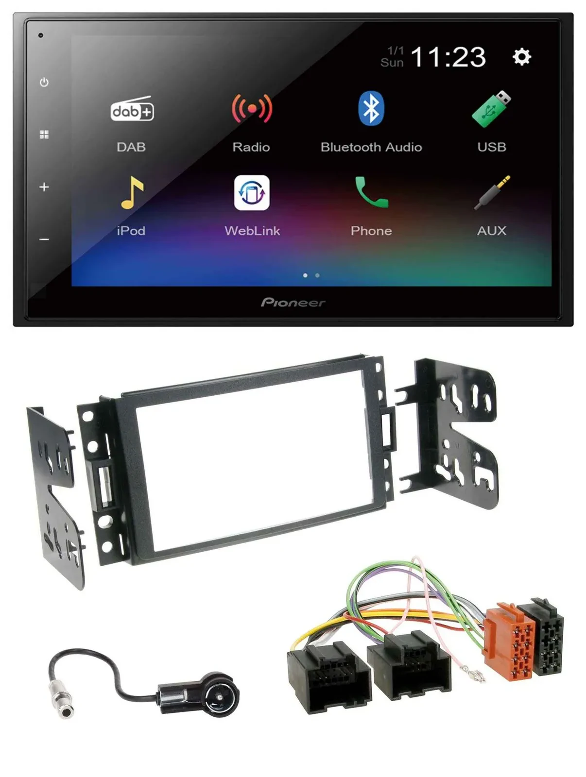 Автомагнитола Pioneer 2 DIN USB Bluetooth DAB MP3 для Chevrolet Corvette/Uplander (с 2005)