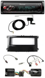 Автомагнитола Pioneer Bluetooth DAB USB для Ford Focus (с 2007), Galaxy, C-Max с поддержкой кнопок на руле