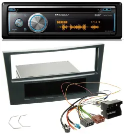 Pioneer MP3 DAB USB CD Bluetooth Autoradio für Opel Corsa D ab 2005 Stealth Schw