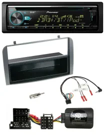 Pioneer DAB Lenkrad CD USB Bluetooth Autoradio für Alfa 147 GT anthrazit Ablage