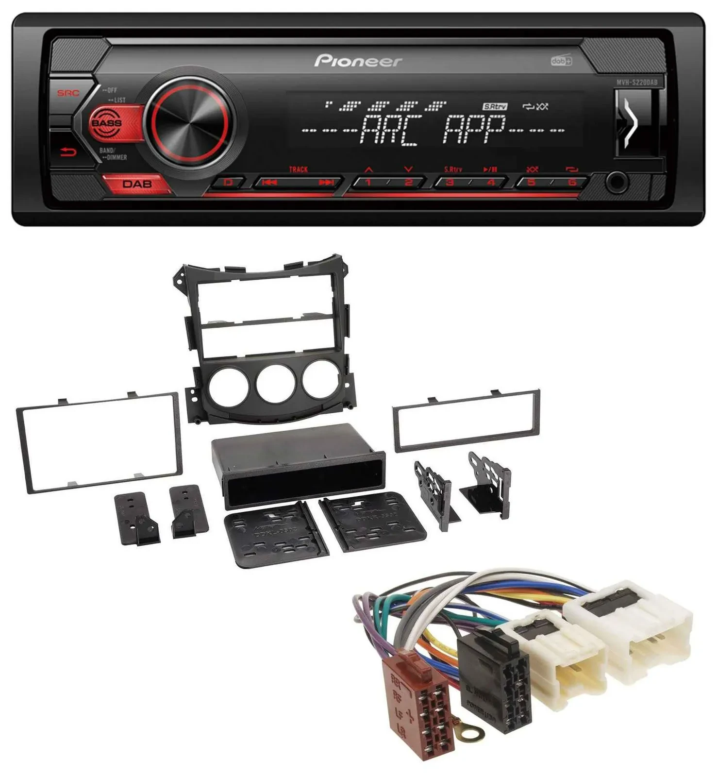 Pioneer DAB 1DIN MP3 AUX USB Autoradio für Nissan 370Z (ab 2009)