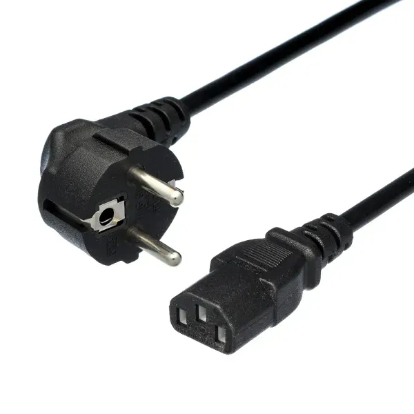 Сетевой кабель GoPower CEE 7/7-C13 (f) Black 3 м