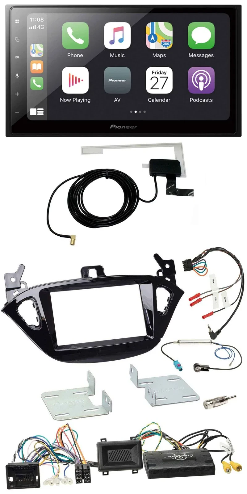 Автомагнитола Pioneer 2-DIN Bluetooth DAB USB для Opel Adam, Corsa E (с 2013)