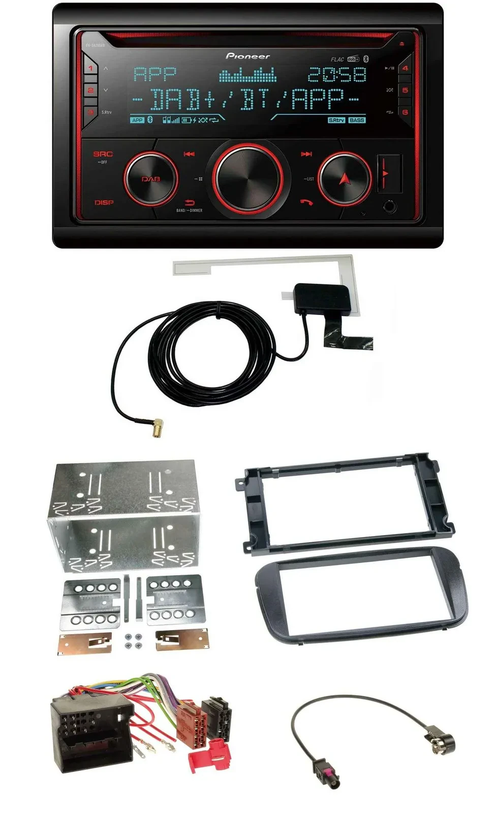 Pioneer 2DIN MP3 DAB USB CD Bluetooth Autoradio für Ford C-Max Galaxy Focus ab 2