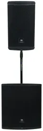 JBL EON710 10" Active DJ PA Speaker w/Bluetooth+EON718S 18" Subwoofer+Pole Mount