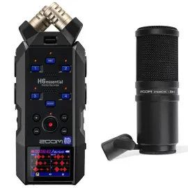 Zoom H6essential 6-Track 32-Bit Float Handy Recorder, Bundle with ZDM-1 Dynamic