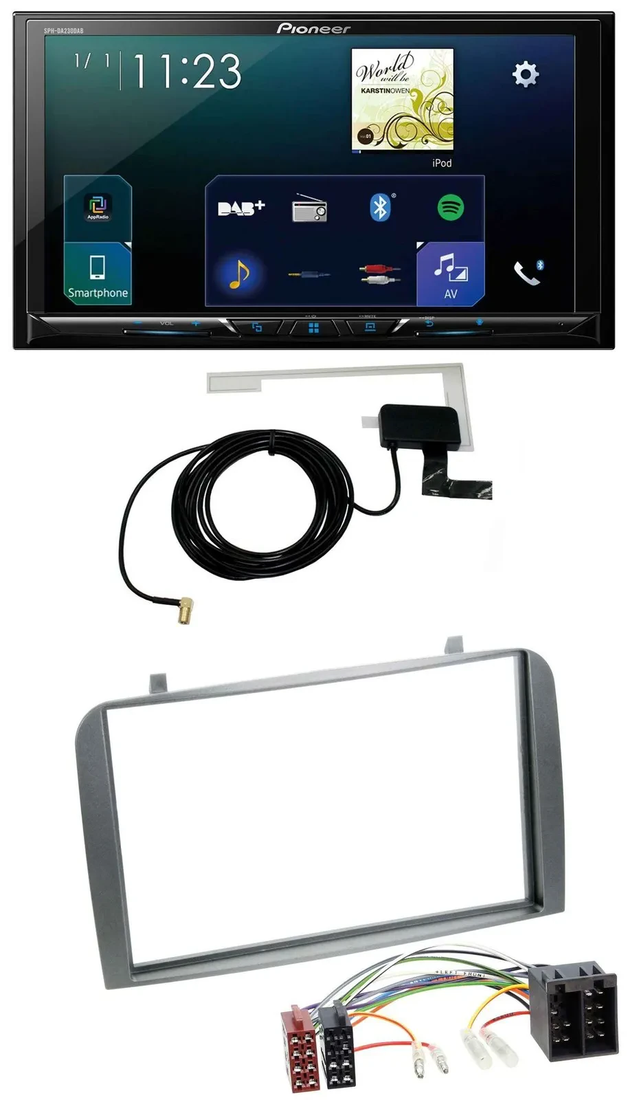 Pioneer 2DIN DAB USB MP3 Bluetooth Autoradio für Alfa Romeo GT 147 00-10 anthraz