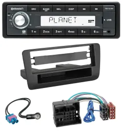 Continental USB MP3 AUX 1DIN Autoradio für Audi A1 (ab 2012)