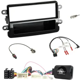 Radioset Lenkradadapter DIN Autoradio für Dacia ab 2012 piano schwarz