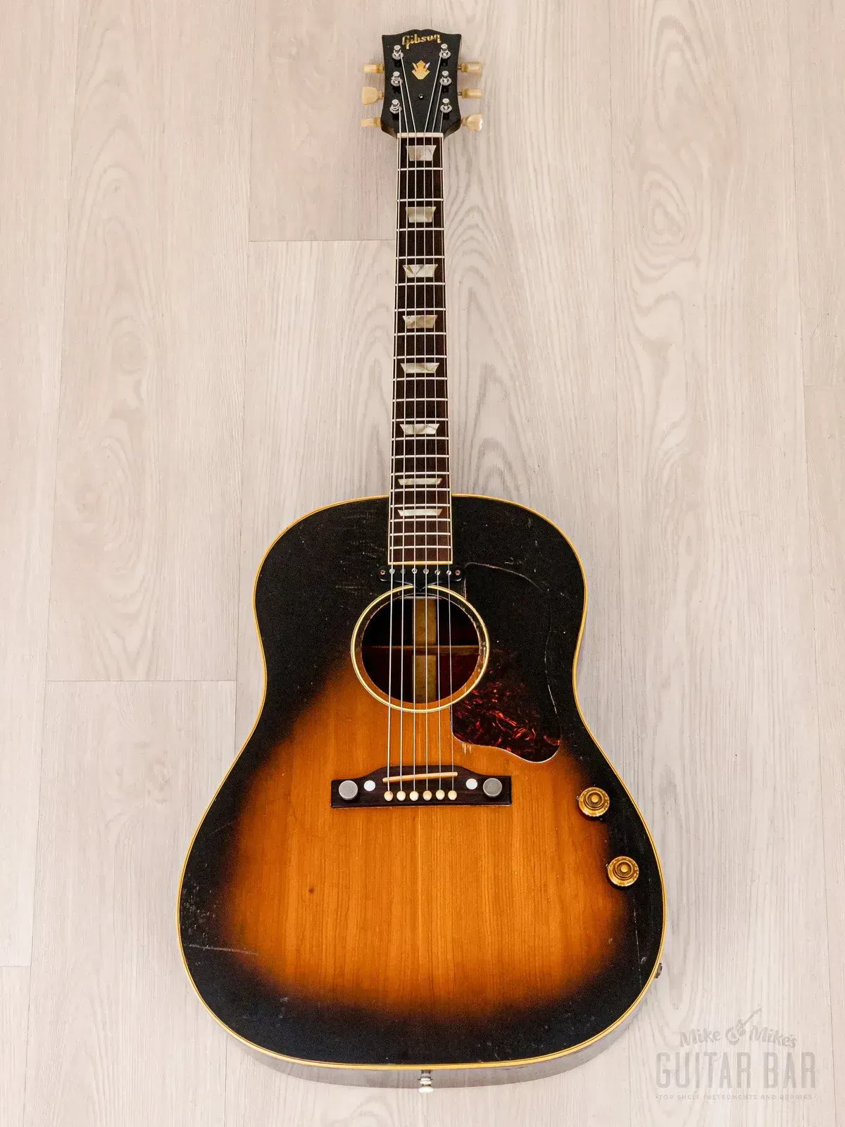 Электроакустическая гитара Gibson J-160E Sunburst w/case USA 1955