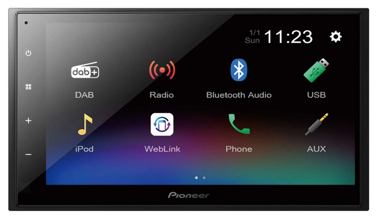 Автомагнитола Pioneer DMH-A340DAB 2 DIN, сенсорный экран, DAB, Bluetooth, USB, совместим с iPod