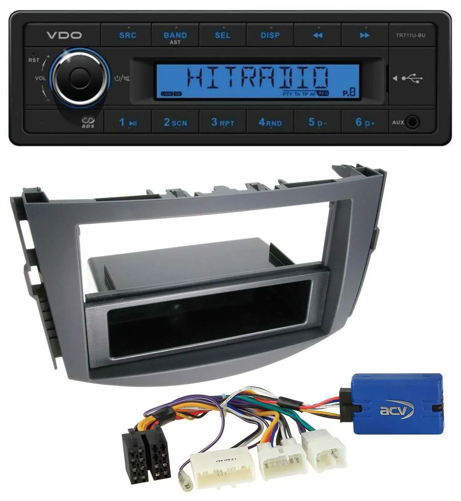 VDO AUX 1DIN MP3 USB Autoradio für Toyota RAV-4 (11-13) - 28 Pin