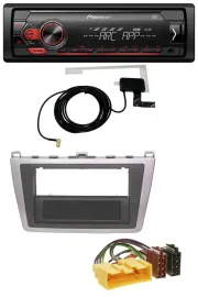 Автомагнитола для Mazda 6 (2008–2012) Pioneer 1 DIN USB DAB MP3 AUX серебристый/черный