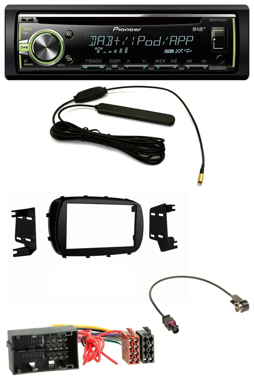 Автомагнитола для Fiat 500X (с 2015) Pioneer CD USB DAB AUX