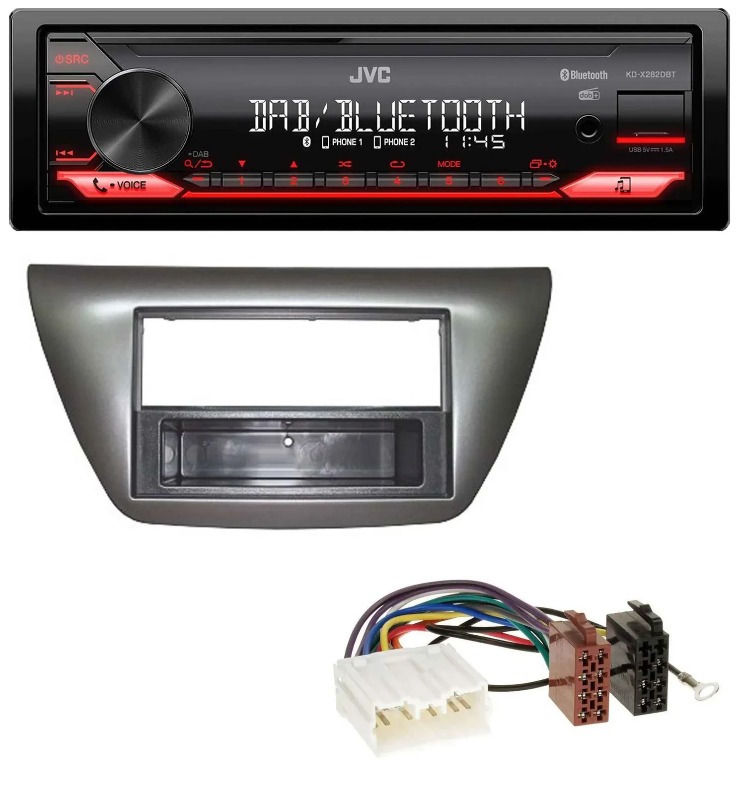 JVC Bluetooth USB DAB MP3 Autoradio für Mitsubishi Lancer Evo 2004-2008