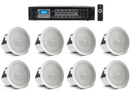 (8) JBL 3" Ceiling Speakers+6-Zone Bluetooth Amplifier For Restaurant/Bar/Cafe