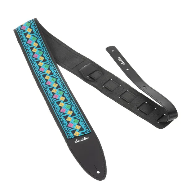 Ремень для гитары Souldier TGS0249BK02BK Torpedo Clapton Turquoise